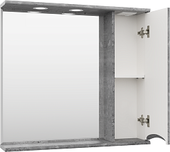 Misty Мебель для ванной Атлантик 80 R 2 ящика подвесная серый камень – фотография-10