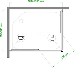 Royal Bath Душевой уголок 100/80 HPD RB 8100 HPD-T – фотография-4