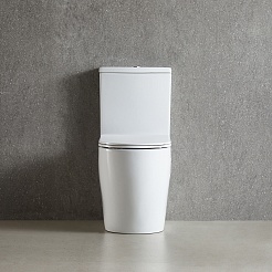 Azario Унитаз-компакт Lumo AZ-1253ST безободковый с бачком с сиденьем микролифт белый – фотография-3