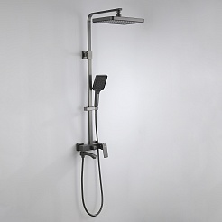 Frap Душевая стойка H76 F2476-9 оружейная сталь – фотография-4