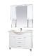 Misty Зеркальный шкаф Александра 105 белый металлик – фотография-9