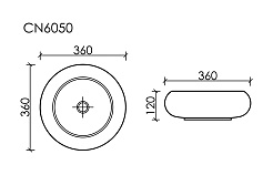Ceramicanova Мебельная раковина Element 36 CN6050MC капучино матовый – фотография-5
