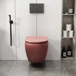 Grossman Унитаз подвесной Color GR-4411PIMS розовый матовый – фотография-10