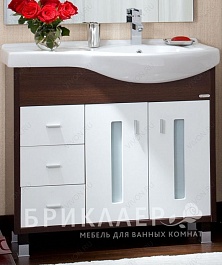 Бриклаер Мебель для ванной Бали 90 R венге – фотография-6
