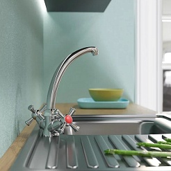 Mixline Смеситель для кухни 1/2 керамический ML10-03 хром – фотография-2