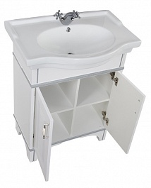 Aquanet Мебель для ванной Валенса 70 белый краколет/серебро (180460) – фотография-4