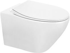 Azario Унитаз подвесной Keras white AZ-99046W безободковый белый – фотография-1