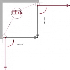 BelBagno Душевой уголок Etna 70/100 ETNA-AH-2-70/100-C-Cr стекло прозрачное – фотография-8