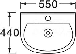 Aquatek Раковина 55/44 AQ5420-00 белая – фотография-2