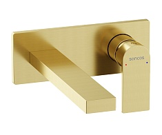 Sancos Смеситель для раковины Studio брашированное золото PVD покрытие SC9017BG
