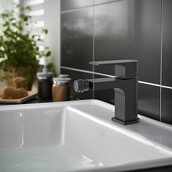 Aquatek Смеситель для биде Лира AQ1418MB матовый черный – фотография-2