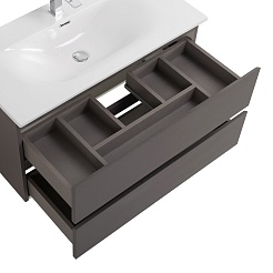 BelBagno Тумба с раковиной Kraft 80 подвесная Темно-Серый матовый с раковиной BB-8099-80 – фотография-5