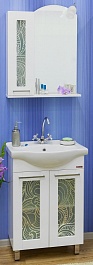 Sanflor Мебель для ванной Валлетта 60 L зеркальный узор – фотография-1