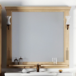 Opadiris Зеркало для ванной Риспекто 100 светлое дерево – фотография-1