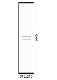  Пенал для ванной "Solo" баклажан – фотография-3
