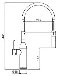 Frap Смеситель для кухни G4098-29 оружейная сталь – фотография-2