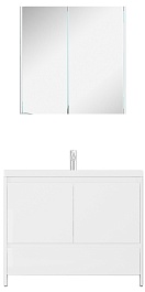 Velvex Тумба с раковиной напольная Klaufs 100 белая – фотография-2