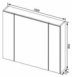 Aquanet Зеркальный шкаф "Эвора 100" капучино – фотография-4