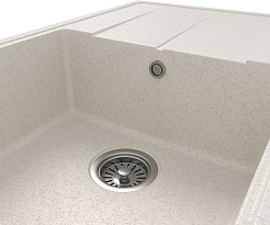 Teymi Мойка кухонная Hanna Smart 74 кварцевая белая матовая – фотография-4