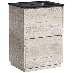 Sancos Тумба с раковиной Libra Floor 60 дуб галифакс натуральный раковина Element 61 CN7001MB – фотография-1