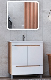 Vigo Мебель для ванной Grani 600-2-1 дуб сонома/белая – фотография-1