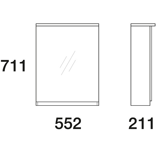  Зеркало-шкаф Амата 60 – фотография-2