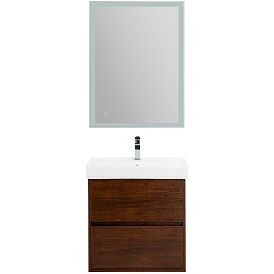 BelBagno Тумба под раковину Neon 60 с 2 ящиками подвесная Rovere Scuro – фотография-8