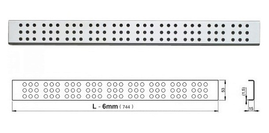 Alcaplast Решетка "Cube 750M" матовая – фотография-2