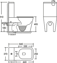 Azario Унитаз-компакт Etereo AZ-8203 безободковый с бачком с сиденьем микролифт белый – фотография-17