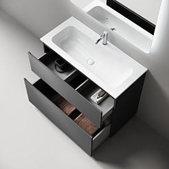 Sancos Тумба под раковину напольная Folk Floor 100 grey soft – фотография-2