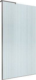 BelBagno Душевая перегородка Uno UNO-L-1-TB-100-FL-GM 100x200 профиль оружейная сталь стекло рифленое – фотография-1