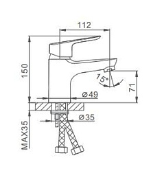 Frap Смеситель для раковины H703 F10703-B – фотография-3