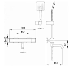 Gappo Смеситель для ванны с душем G3291 хром – фотография-5