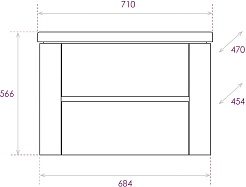 Onika Мебель для ванной Стоун 70.13 ателье светлое – фотография-2