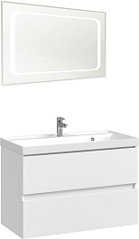 Водолей Мебель для ванной Best 80 подвесная белая – фотография-1