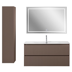 BelBagno Тумба с раковиной Uno 120 подвесная Бежевый матовый с раковиной BB-8099-120 – фотография-14