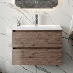 Teymi Тумба под раковину Laina 70 подвесная дуб темный – фотография-6