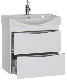 Aquanet Тумба с раковиной "Франка 65" белая – фотография-5