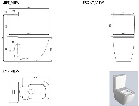 Allen Brau Чаша напольного унитаза Liberty 4.33013.20 белый – картинка-7