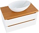 Mixline Мебель для ванной Виктория 90 подвесная белая софт/дуб светлый – картинка-21