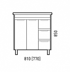 Corozo Мебель для ванной Остин 80, пайн белый – фотография-8