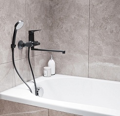 Mixline Смеситель для ванны и раковины 35k ML14-02GR графит – фотография-3