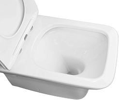 Azario Унитаз-компакт Fresco AZ-8302 безободковый с бачком с сиденьем микролифт белый – фотография-10