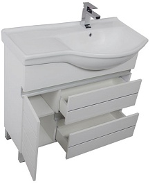 Aquanet Тумба с раковиной "Доминика 90" R белая – фотография-3