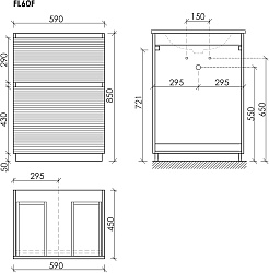 Sancos Тумба под раковину напольная Folk Floor 60 капучино – фотография-5