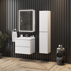 Onika Тумба с раковиной Эвада 70 подвесная белая – фотография-12