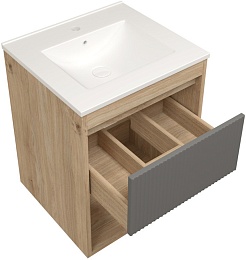 Teymi Фасад для тумбы Vitra 50 Волна графит – фотография-4