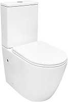 Azario Унитаз-компакт Verona AZ-8301 безободковый с бачком с сиденьем микролифт белый