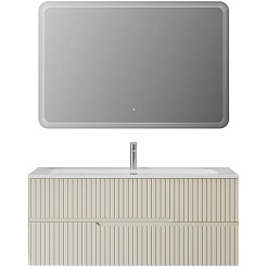 Cezares Тумба с раковиной Duet-N 120 подвесная CZR-8073-120 альпака брашированная – фотография-7