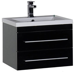 Aquanet Тумба под раковину Верона 58 черная – фотография-1